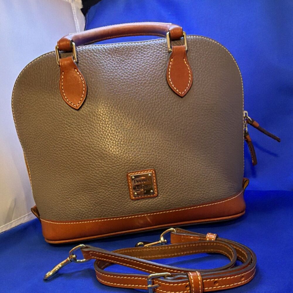 Dooney & Bourke Elephant Pebble Grain Zip Zip Satchel With Strap No Dust Bag